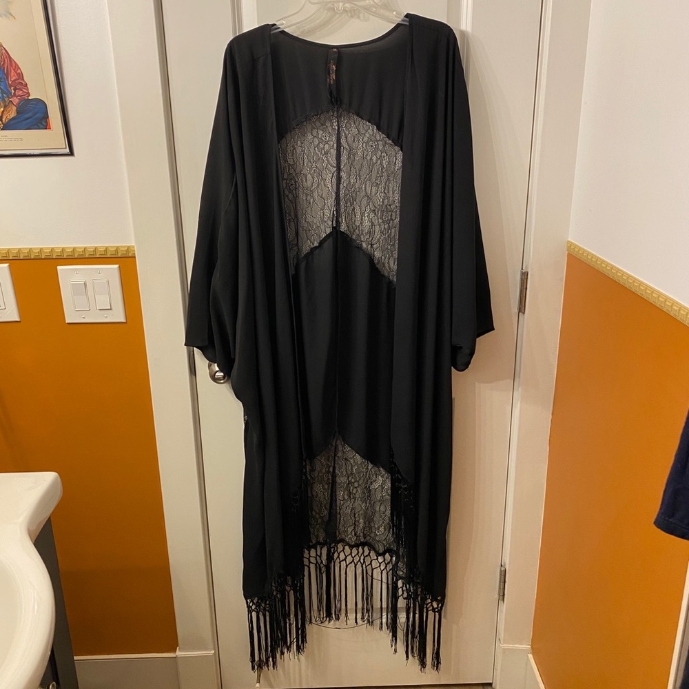 Melissa McCarthy Lace Sheer Kimono